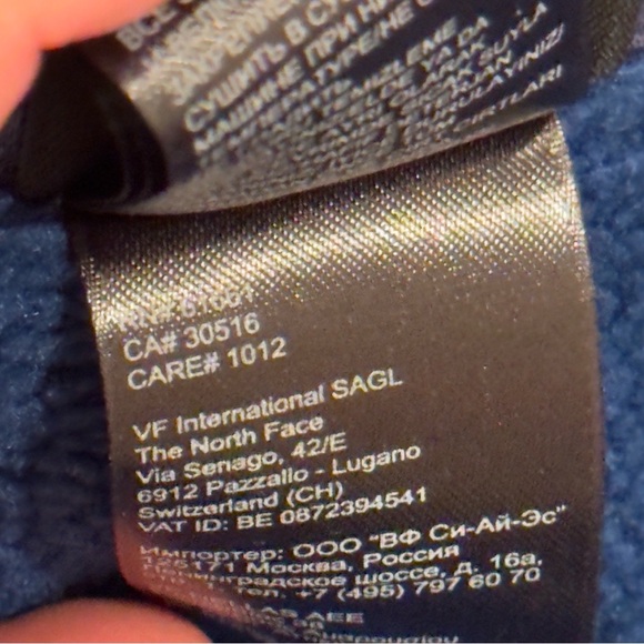 he North Face Summit Series Jacket Mens Small Blue Quarter Zip Pullover Fleece - Picture 7 of 7